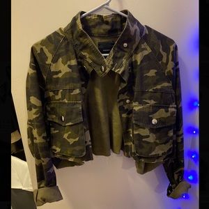 cropped army jacket
